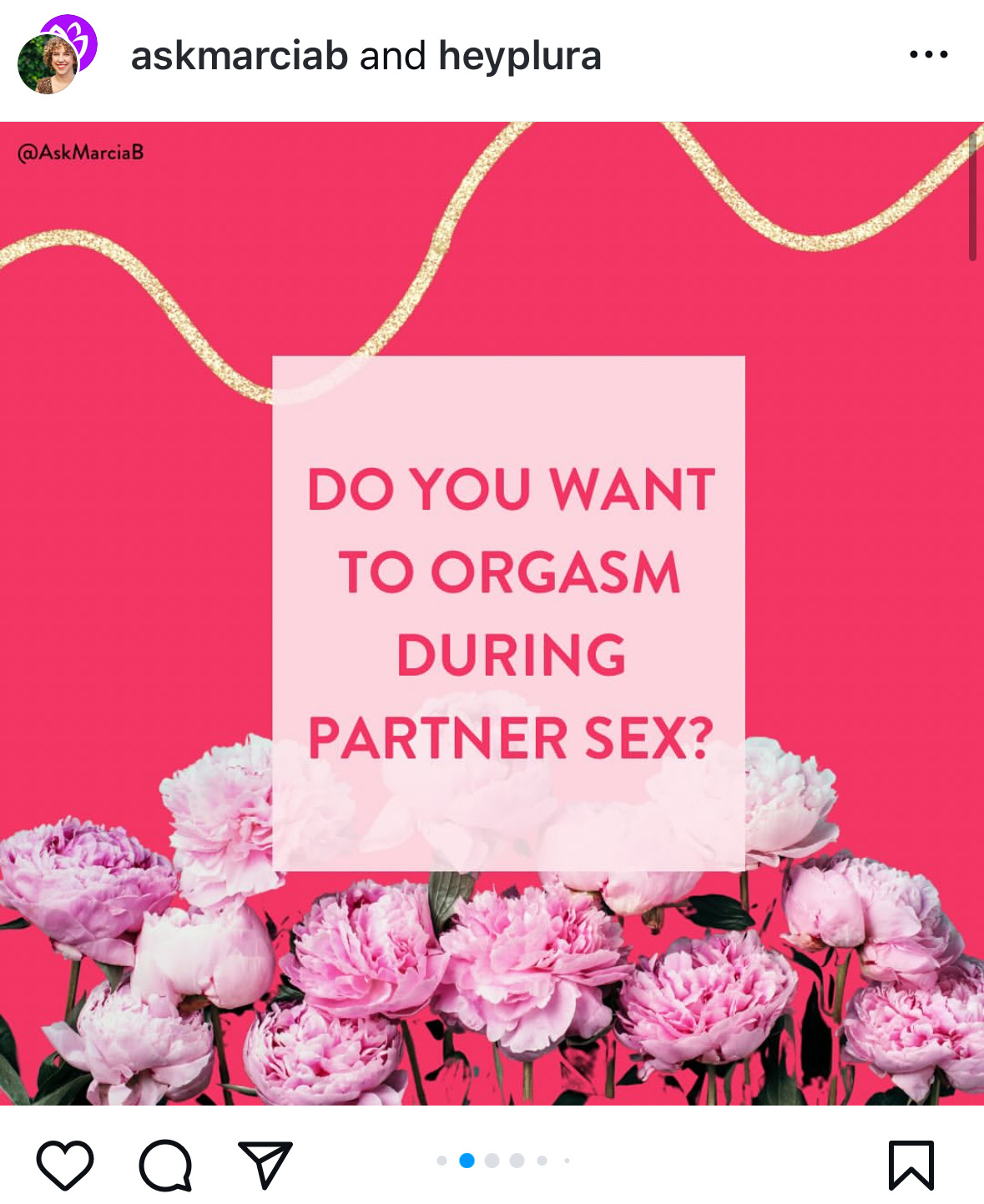 IG post with the copy: do you want to orgasm during partner sex?