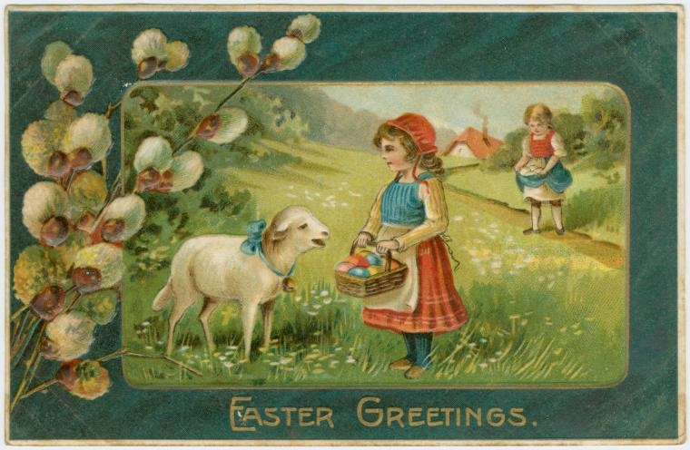 Antique Easter Greetings card.