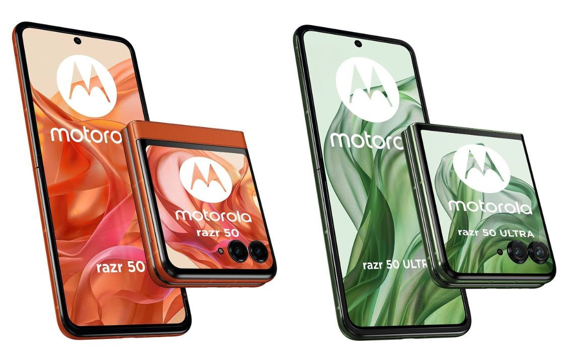 motorola razr 50 and razr 50 Ultra press renders surface