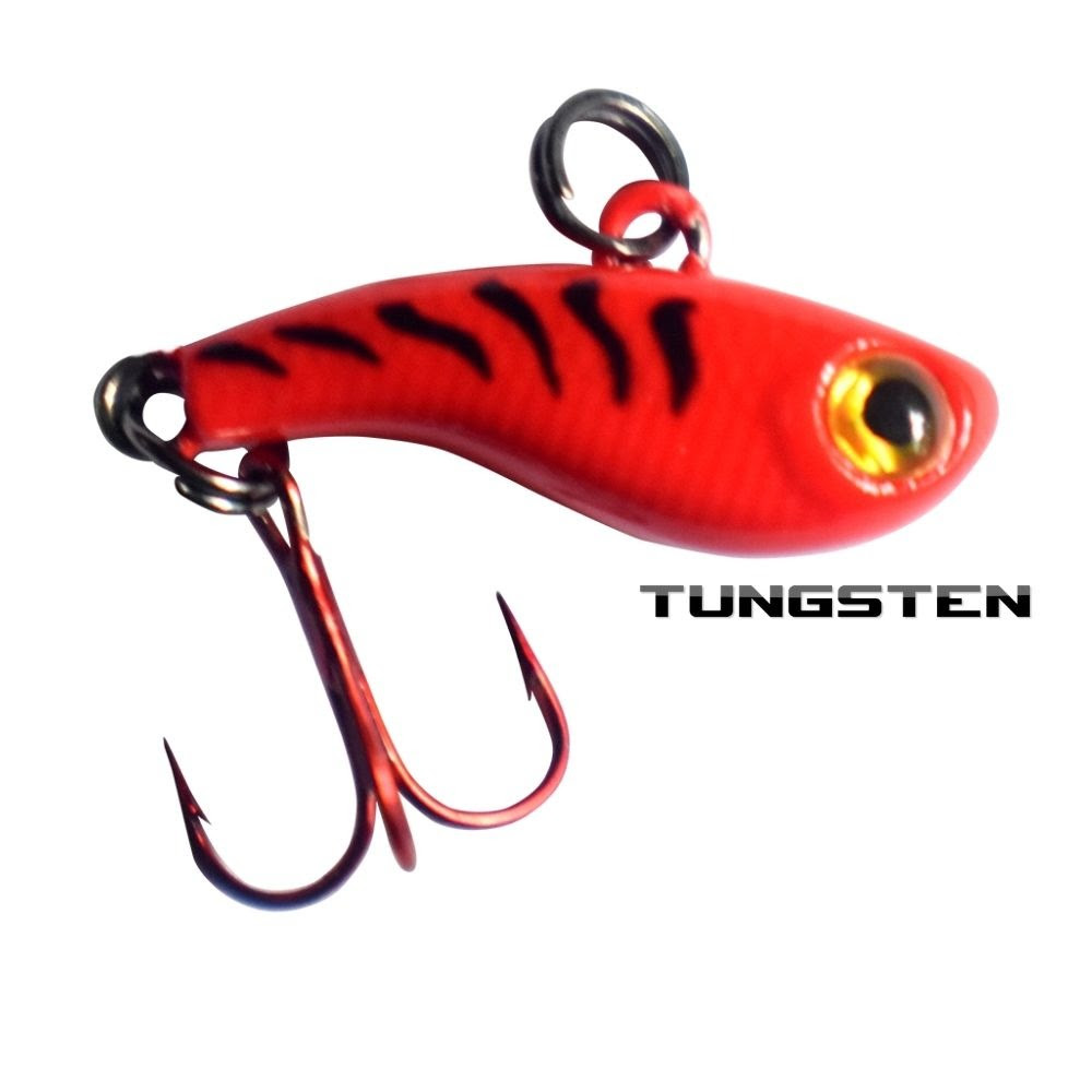 Image of TUNGSTEN T-RIP RED TIGER GLOW MINI VIBE BAIT