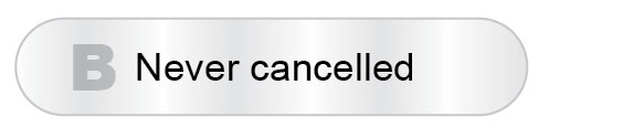 The Answer Is B -  Never cancelled