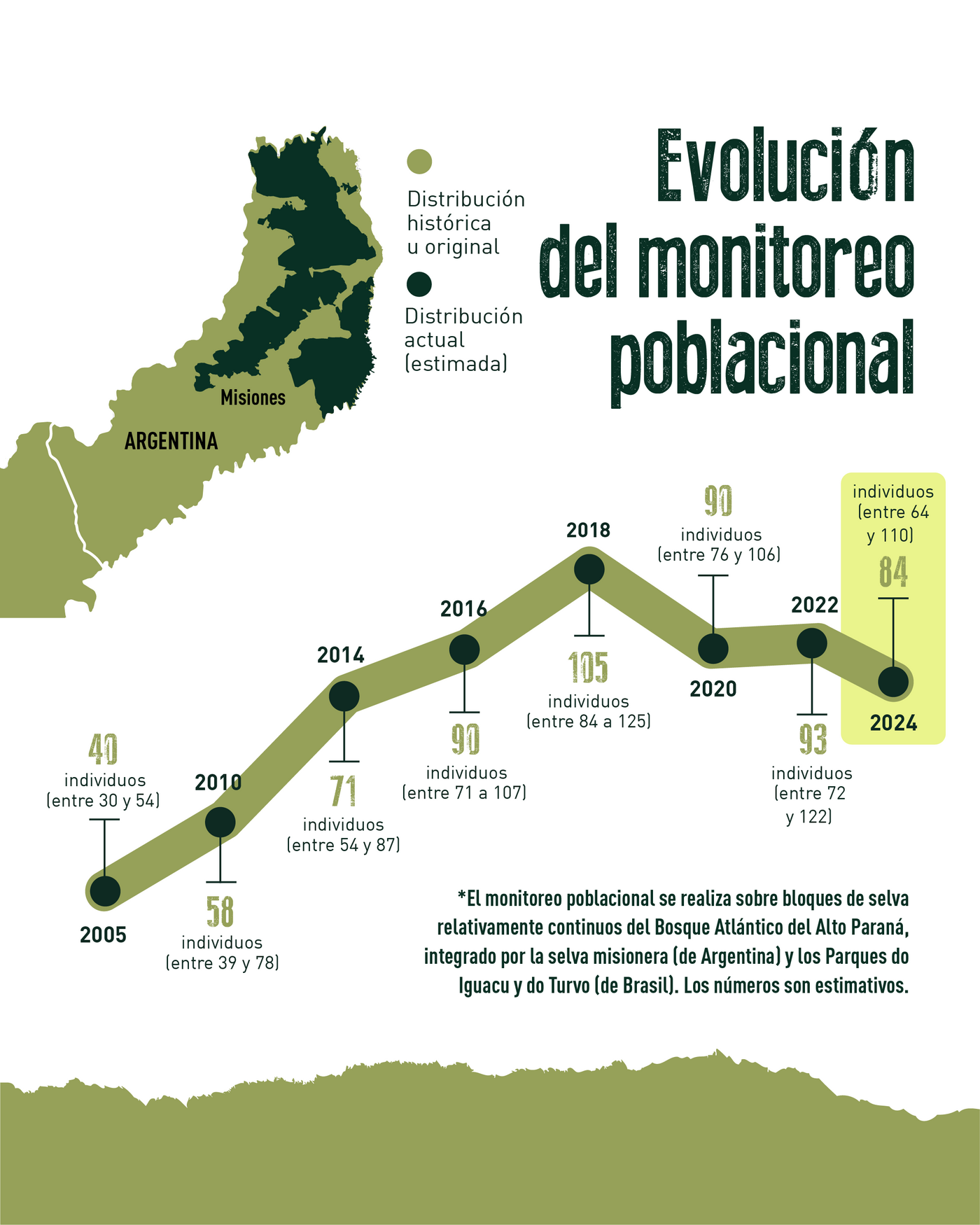 el monitoreo binacional revela una leve disminución en la población de yaguaretés