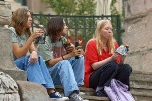 girls eating ice cream