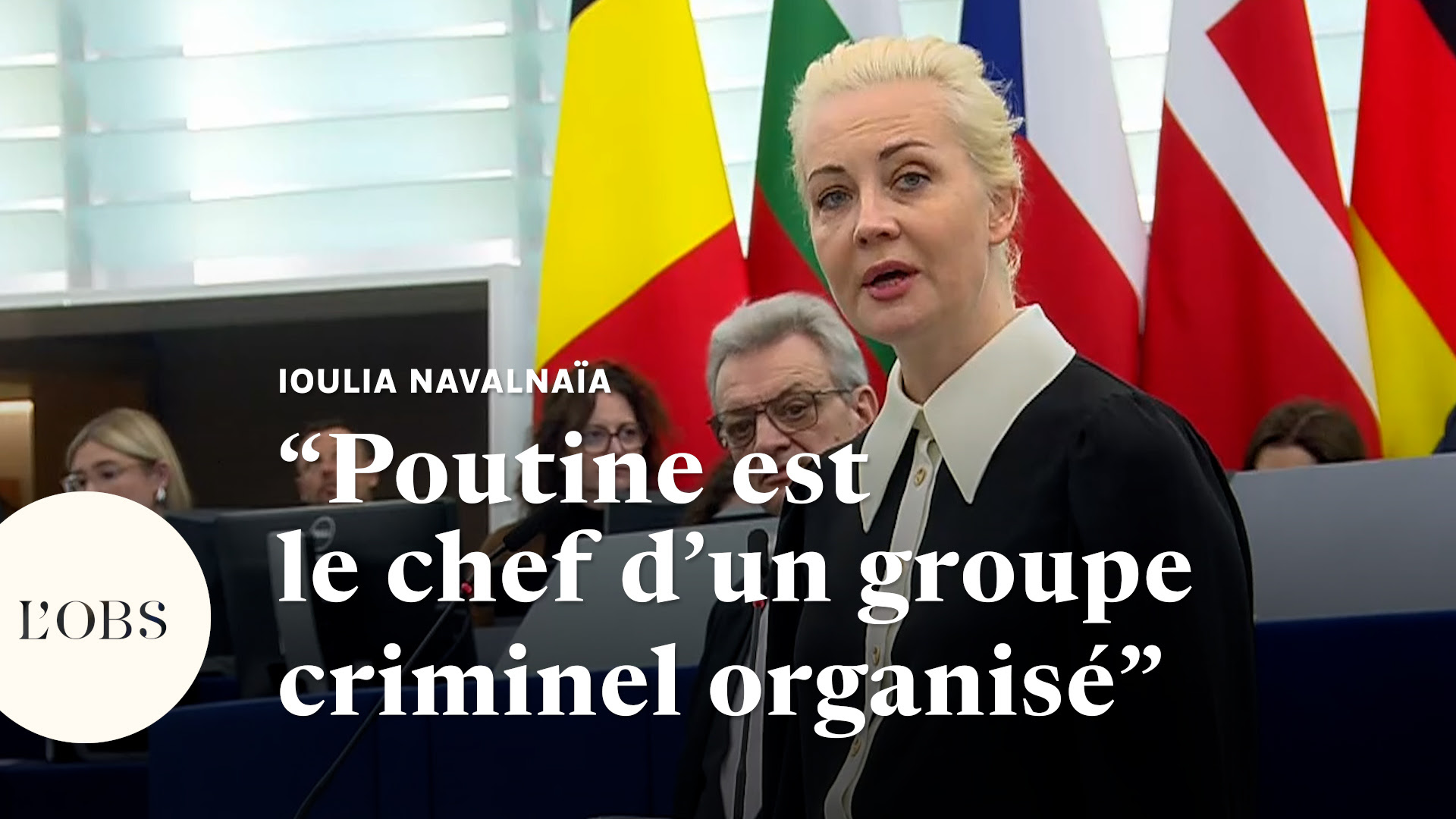 "Poutine est le chef d'un groupe criminel organisé", clame la veuve de Navalny au Parlement européen