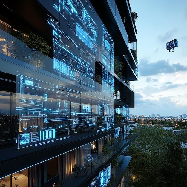 quotFuturistic HighTech Apartment Complex with Virtual Interfacesquot