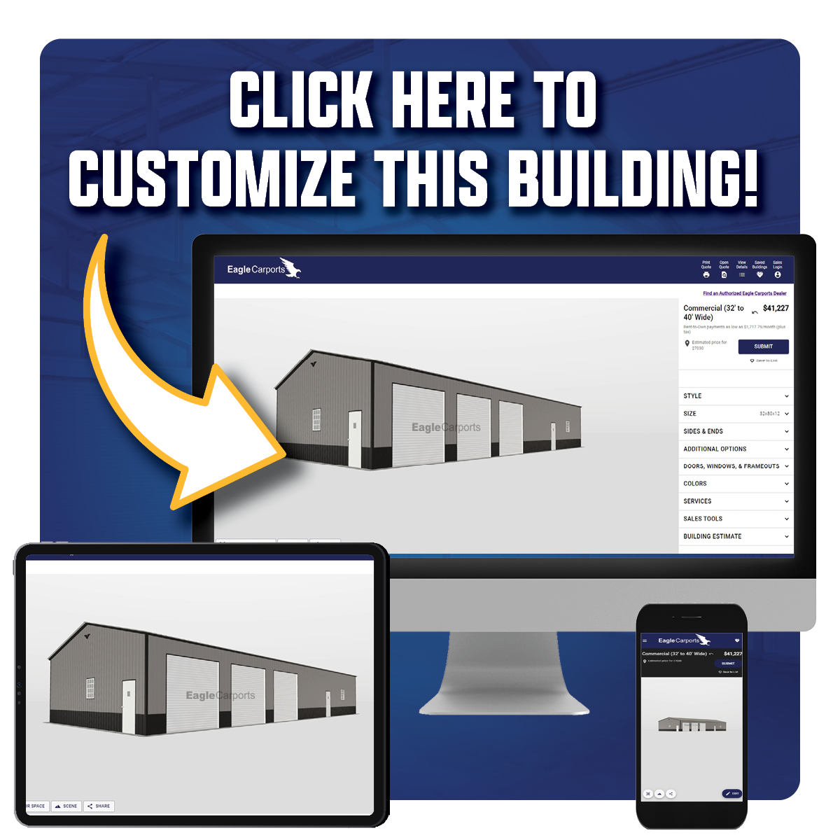 Customize this building in our 3D Builder