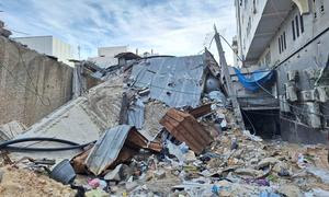El hospital Al Shifa, en el norte de Gaza, está en ruinas.