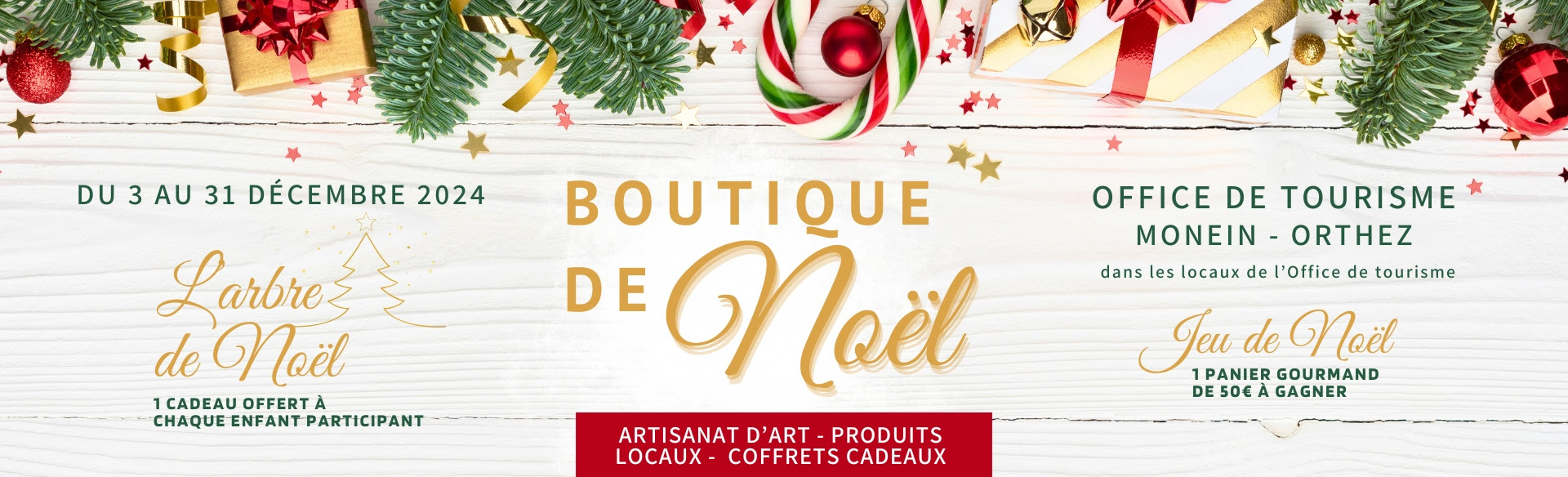 La boutique de Noël de l'Office de tourisme