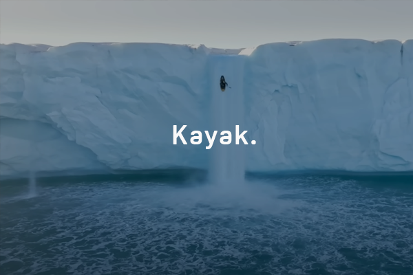 Kayaking down the ICE WALL (extreme Arctic waterfall)