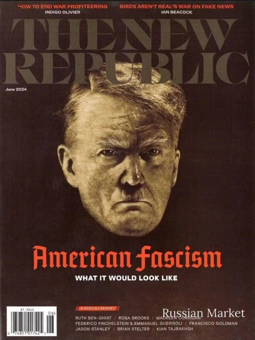 New Republic cover showing Trump as Histler.