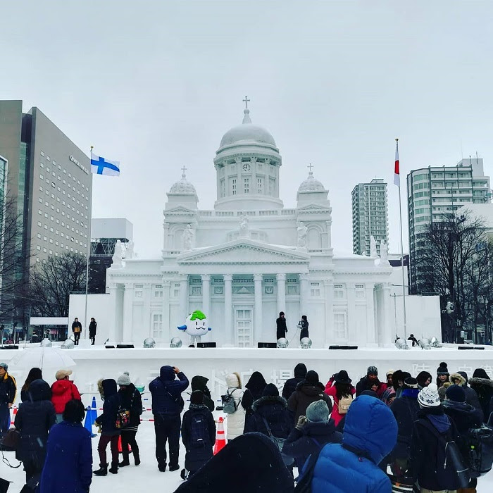 trải nghiệm mùa đông Nhật Bản - tham gia lễ hội tuyết Sapporo