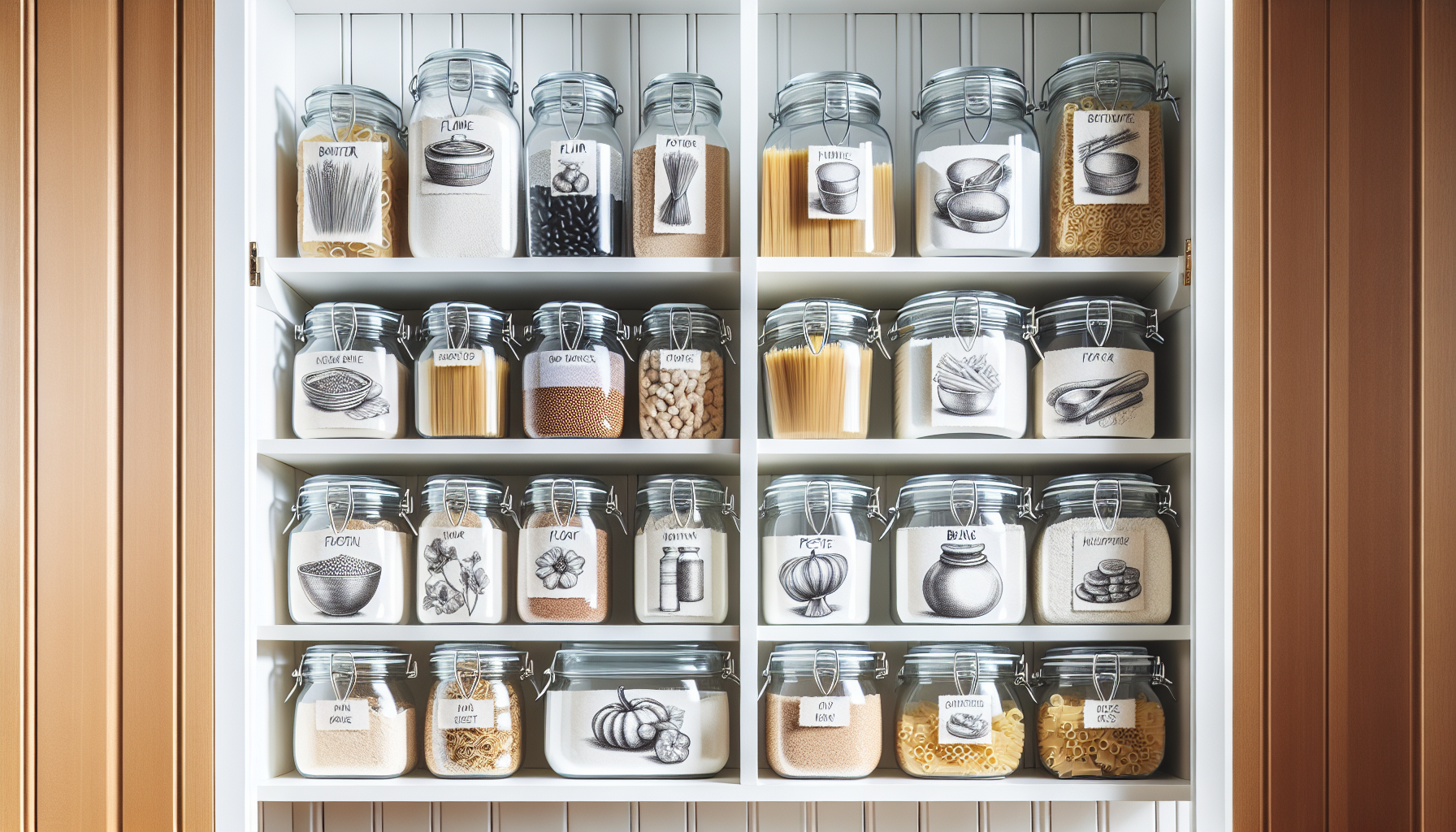 Adding labels to pantry storage containers
