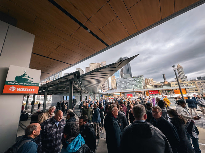 A dedication event for the opening of the newly-renovated Colman Dock was held in October.