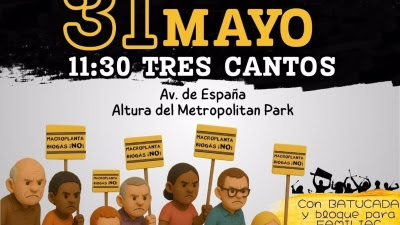 Tres Cantos.- Una nueva manifestación vecinal mostrará este sábado su rechazo a la planta de biogás de Colmenar Viejo