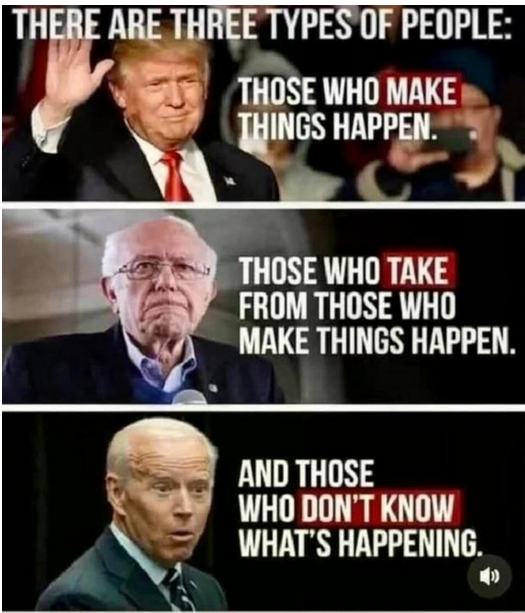 Meme mocking Joe Biden.