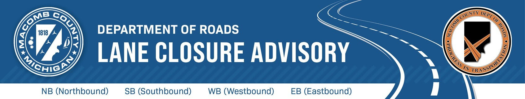 Department of Roads Lane Closure Advisory