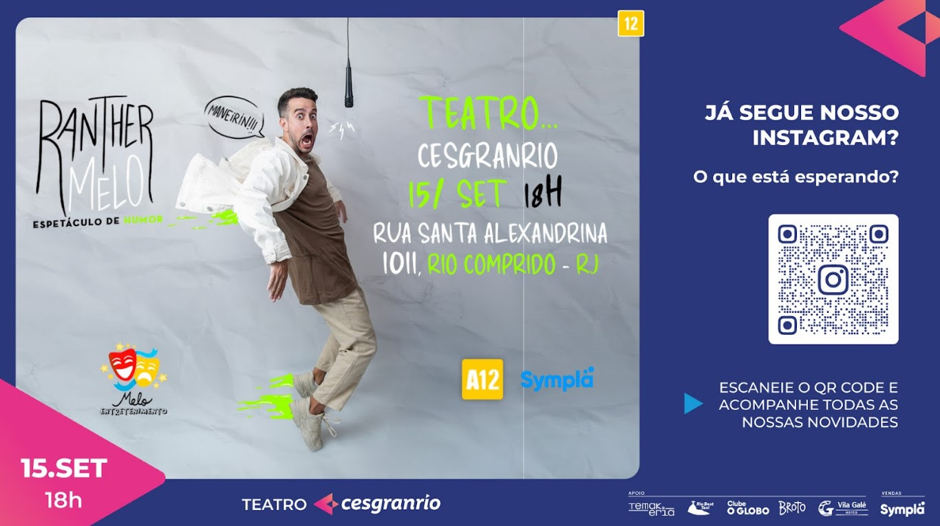 Programação de setembro no Teatro Cesgranrio