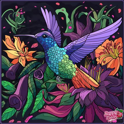 Hummingbird-Neon-Colored