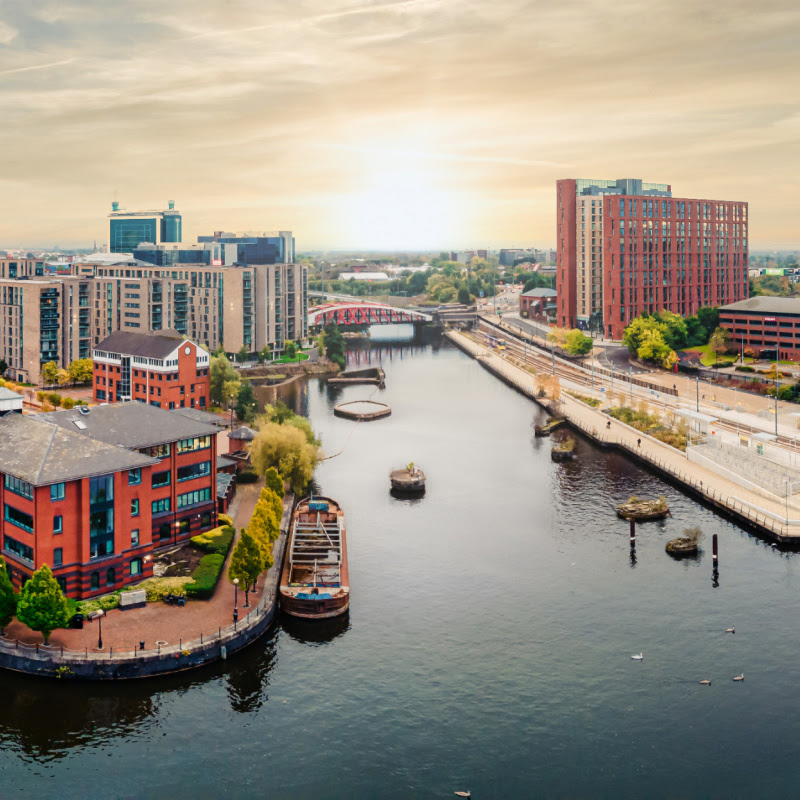 Drone view of Manchester