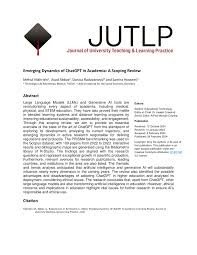 PDF) Emerging Dynamics of ChatGPT in Academia: A Scoping Review