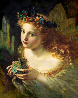 Sophie Gengembre Anderson, "Take the Fair Face of Woman, and Gently Suspending, With Butterflies, Flowers, and Jewels Attending, Thus Your Fairy is Made of Most Beautiful Things" Sophie Gengembre Anderson, "Take the Fair Face of Woman, and Gently Suspending, With Butterflies, Flowers, and Jewels Attending, Thus Your Fairy is Made of Most Beautiful Things"