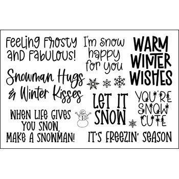 Image of Snowman Phrases Clear Stamp Set