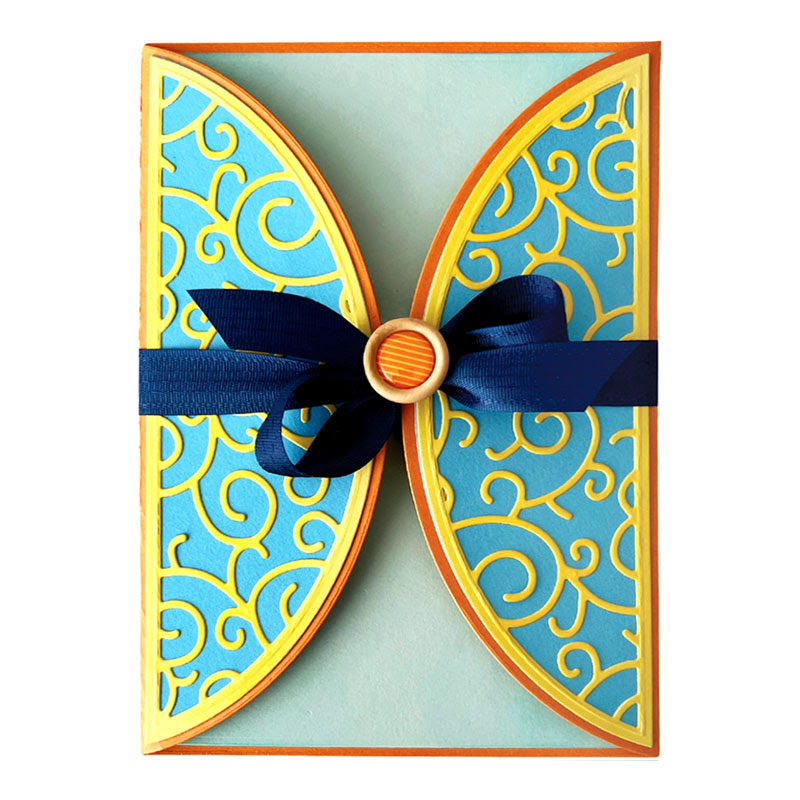 Image of 5x7 Rounded Gate Fold Card Die Set