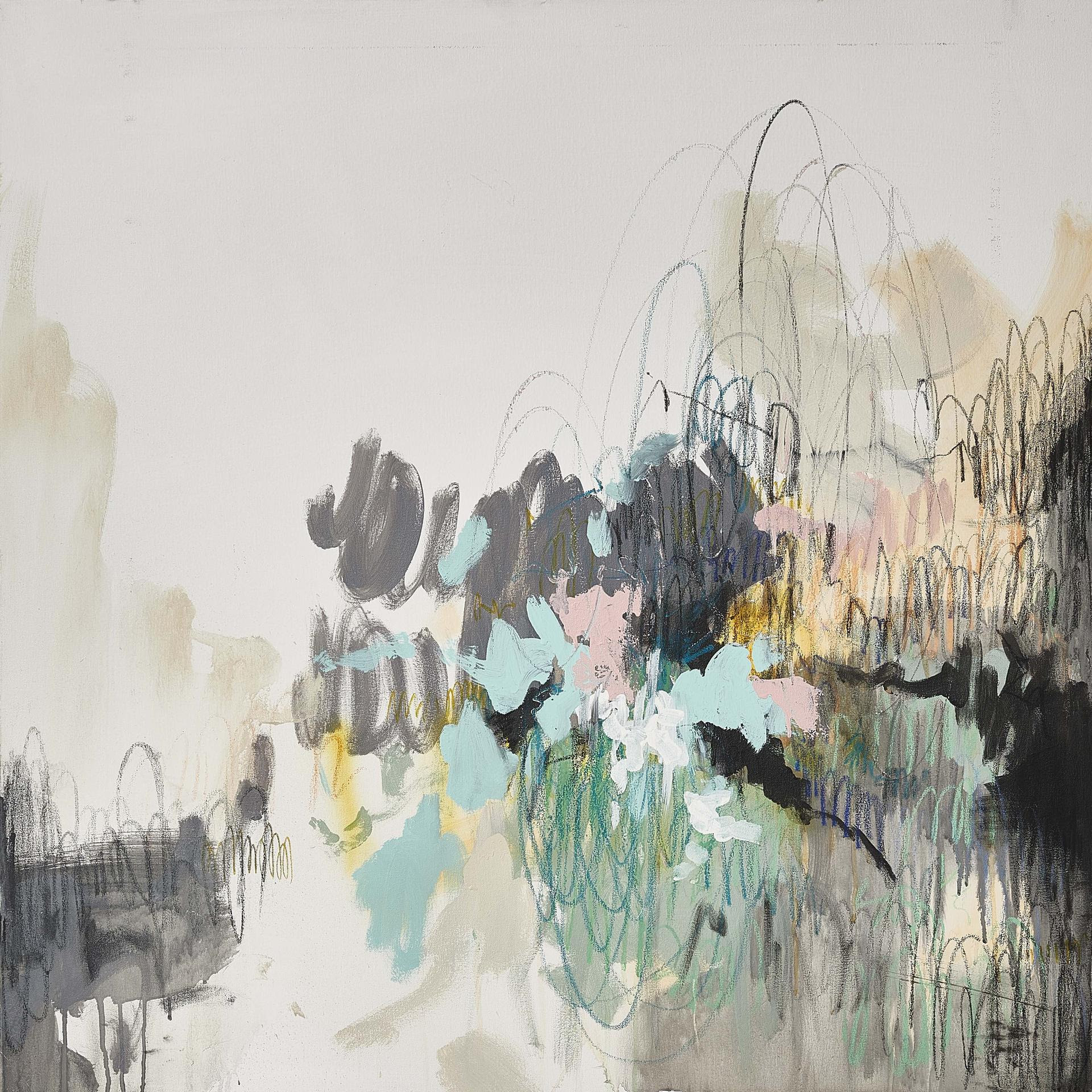 Andrea Gallotti_NoName 41, 100x100cm, Mixed media on Canvas, 2021