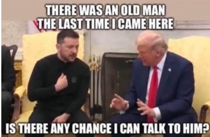 Trump chatting with Zelenskyy.