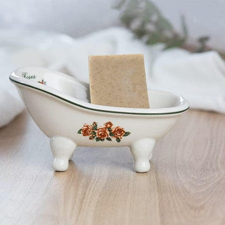 bathtub shaped soap dish