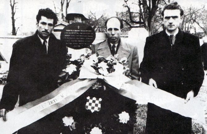 Ante Mikrut, Nikica Martinović i Franjo Vranjković na Sve svete 1951. godine