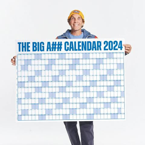 Accomplish your 2024 goals with the big Ass calendar from Jesse Itzler