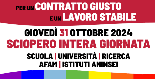 Sciopero comparto Istruzione e Ricerca 31 ottobre