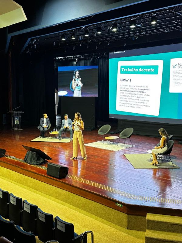 Trabalho digno foi o tema da palestra de Cândice Arosio, procuradora-chefe do Ministerio Público do Trabalho em Mato Grosso do Sul. Foto: Ascom MPT-MS