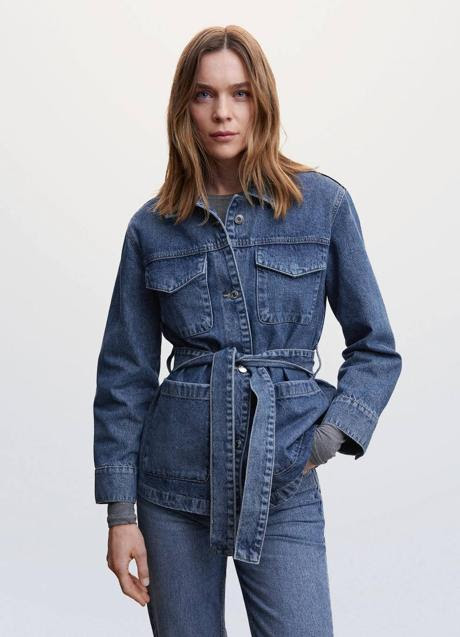 Trench denim corto de Mango