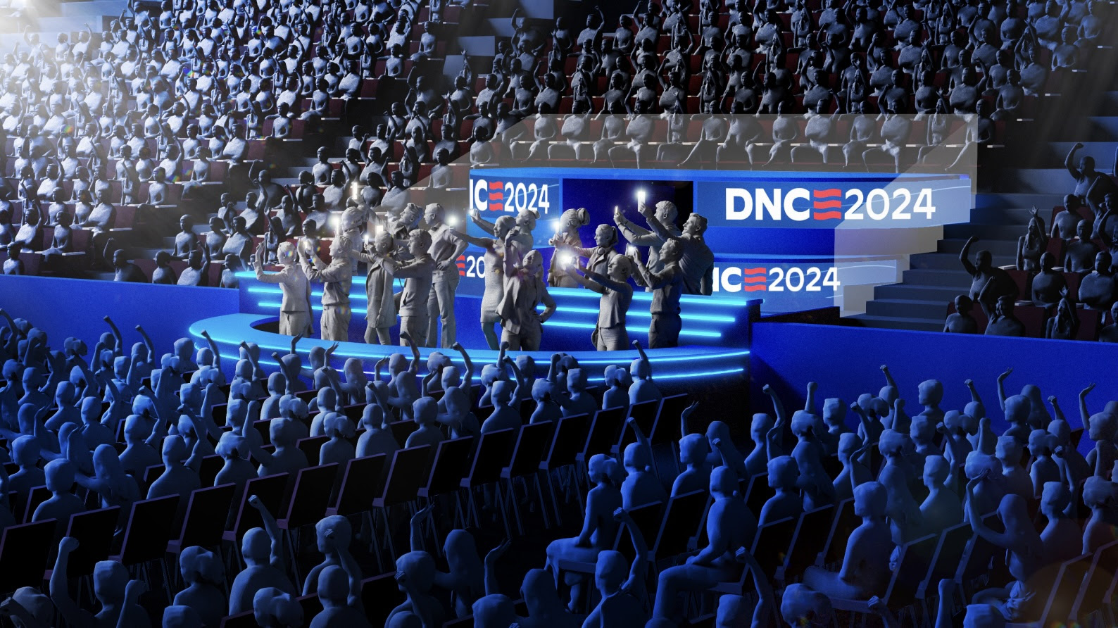 Rendering of 2024 Democratic National Convention 