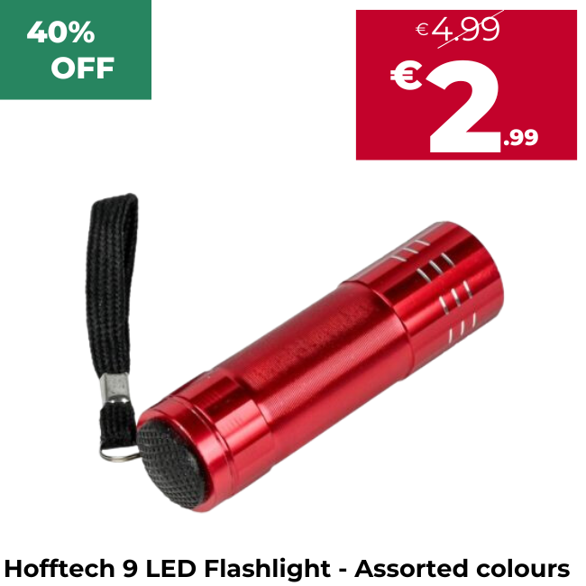 Hofftech 9 LED Flashlight - Assorted colours