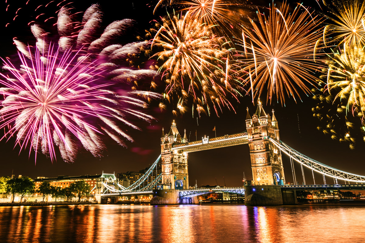 Fireworks over London