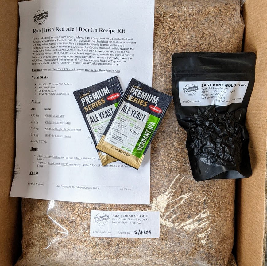 Rua | Irish Red Ale | BeerCo All Grain Brewers Recipe Kit