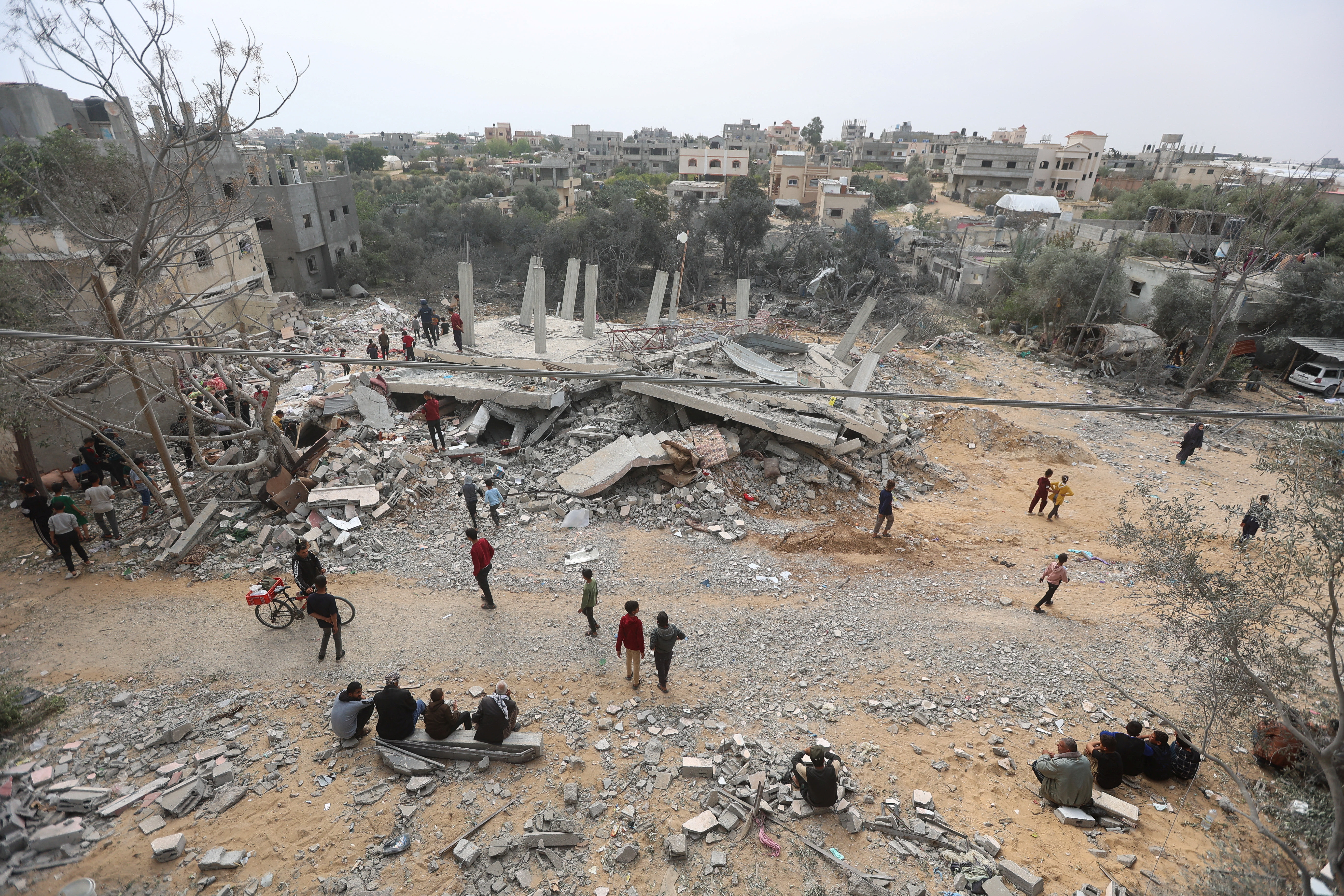 Aftermath of an Israeli strike in Khan Younis