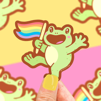 Pride Rainbow Frog - Klistremerke