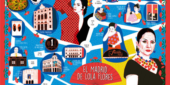 Illustrated Cultural Map “Lola Flores’ Madrid”