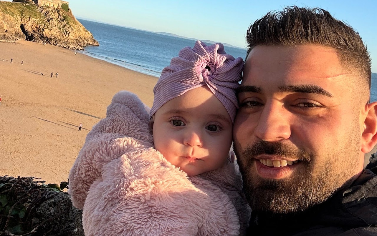 Sophia Kelemen pictured with her father