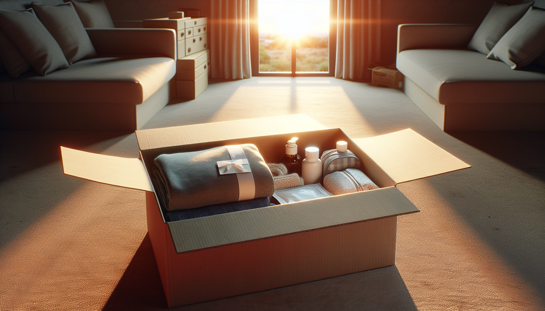 First night essentials box for a comfortable transition to a new home