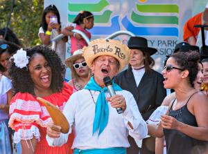 Man singing at the Latin American Festival