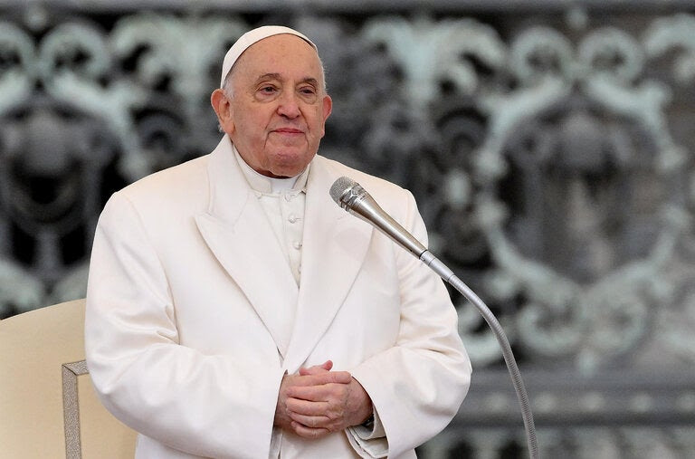 El papa Francisco en su audiencia general semanal en la plaza de San Pedro del Vaticano, la semana pasada.