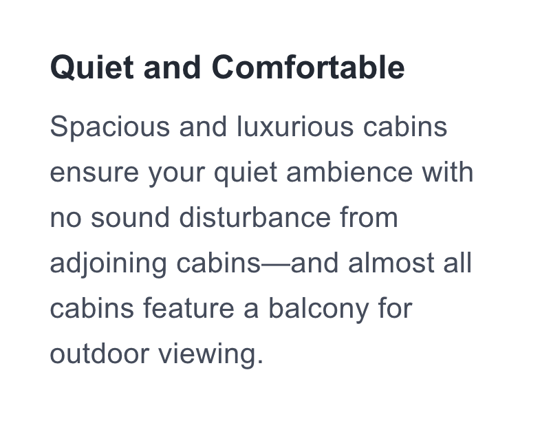 Quiet and Comfortable