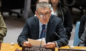 Philippe Lazzarini, jefe de UNRWA, informa al Consejo de Seguridad sobre Gaza.