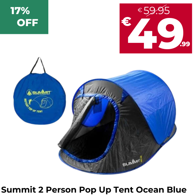 Summit 2 Person Pop Up Tent Ocean Blue