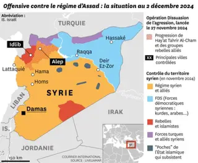 Offensive contre le régime d’Assad : la situation au 2 décembre 2024